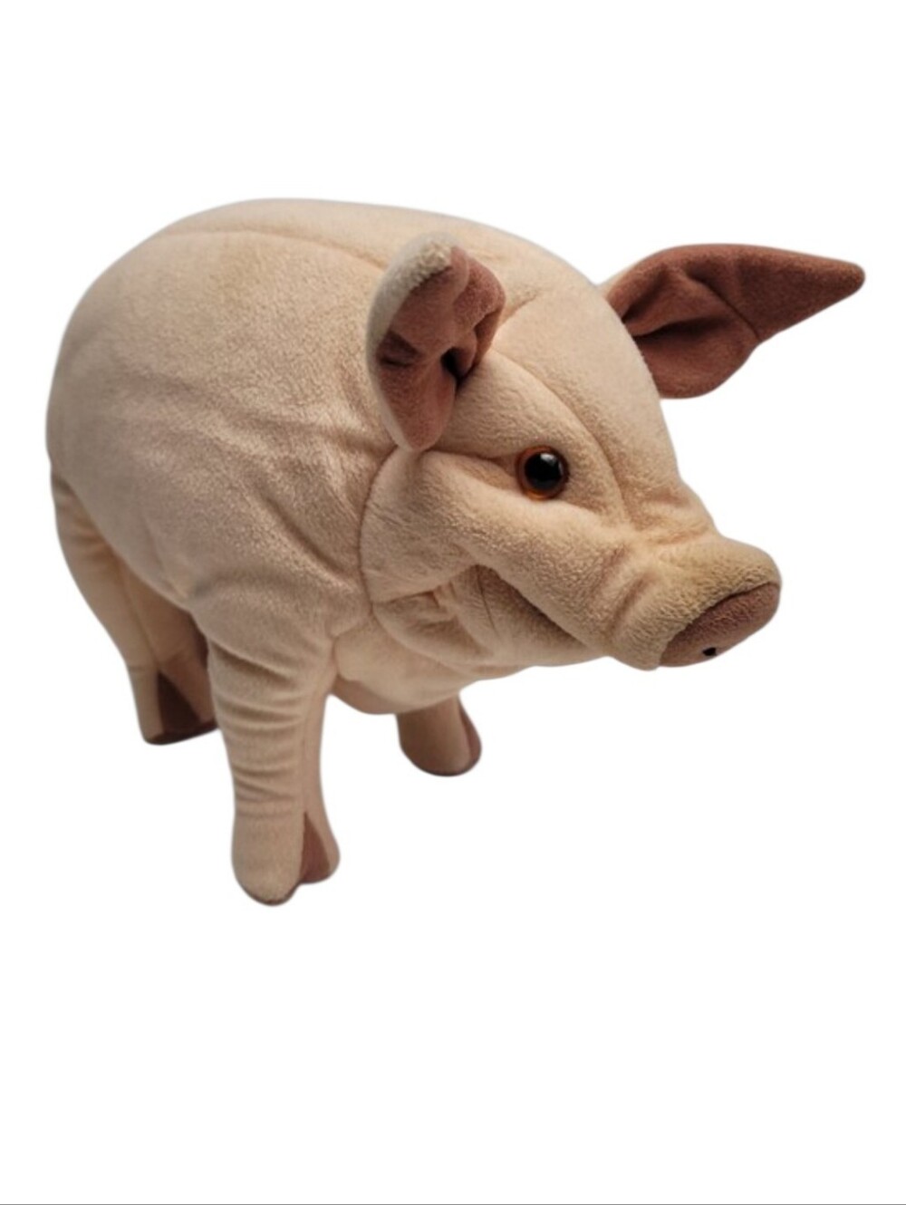 Adorable Folkmanis Plush Pig Hand Puppet With Curly Tail